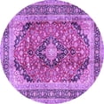 thumbnail image 1 of Ahgly Company Indoor Round Medallion Purple Traditional Area Rugs, 7' Round, 1 of 4