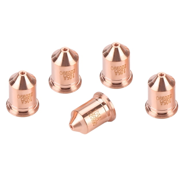 Boquilla de Antorcha de Plasma de 5 piezas 220990 Consumibles, para mácina cortadora max65, adecuada para acero al carbono, acero inoxidable, Corte de cobre, hecha de material
