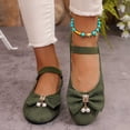 thumbnail image 4 of Gealkoca Dress Shoes Mary Jane Ballet Flats Round Toe Comfortable Elegant Shoes with Bow Decoration Solid Color Cute Mary Jane Flats, 4 of 8