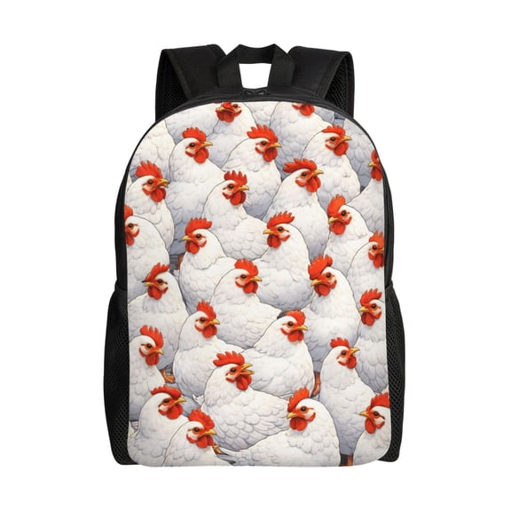 Chicken Backpack Large Capacity Laptop Bag for Men and Women
