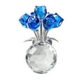 thumbnail image 2 of Valentine Decor Crystal Glass Vase Colorful Rose Bouquet Home Centerpiece Romantic Valentine's Day Gifts Valentine Decor, 2 of 7