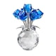 thumbnail image 2 of Adorno De Rosa De Cristal 1 piezas ramo de rosas de cristal de 4,33x3,35" Adorno decorativo de cristal transparente para decoración del hogar y regalos JASKFLY, 2 of 9