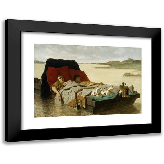 Evariste-Vital Luminais 14x11 Black Modern Framed Museum Art Print Titled - The Sons of Clovis II (1880)