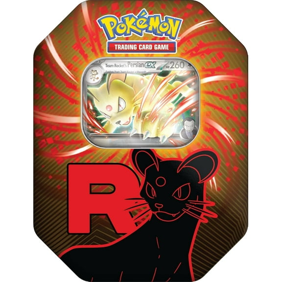 Pokemon TCG: Team Rocket Tin – Persian ex (1 Foil Promo Card & 4 Booster Packs)