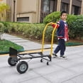 thumbnail image 6 of Hand Truck Dolly 2 Wheel Dolly Cart And 4 Wheel Push Cart With Swivel Wheels 330 LBS Capacity Heavy-Duty Luggage Trolley Cart For Moving Warehouse Garden Grocery, 6 of 9