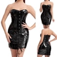 thumbnail image 2 of Señoras Sexy Sólido Soporte de cintura Frente abierto PVC Body Shaper Vientre Vendaje Fajas Fridja  nalpqowj63884, 2 of 9