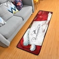 thumbnail image 3 of Dreamtimes Christmas Reindeer Hallway Runner Rug 2'x6' Kitchen Rug with Rubber Backing Santa Hat Non Slip Entryway Rug Runner Washable Soft Area Rug for Hallway Bedroom Kitchen Decor, 3 of 6