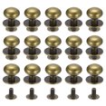 thumbnail image 1 of Unique Bargains 12mm Ball Head Stud Rivets Screw Back, 15Pack Round Head Button Nipple Rivet, Bronze Tone, 1 of 7