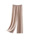 thumbnail image 2 of Mifsaly Cotton Pajama Pants Women Elastic Waist Pull-On Sleep Pant Soft Breathable Relaxed Fit Home Casual Everyday Wear Bottoms Khaki,XL, 2 of 5