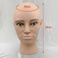 thumbnail image 2 of Cabeza de Maniquí Perfecl para cosmetología hombre calvo PVC Café ligero, 2 of 7