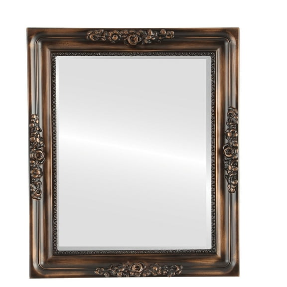 OVALCREST by The OVALCREST Mirror Store Versailles Framed Rectangle Mirror in Rubbed Bronze 21x27
