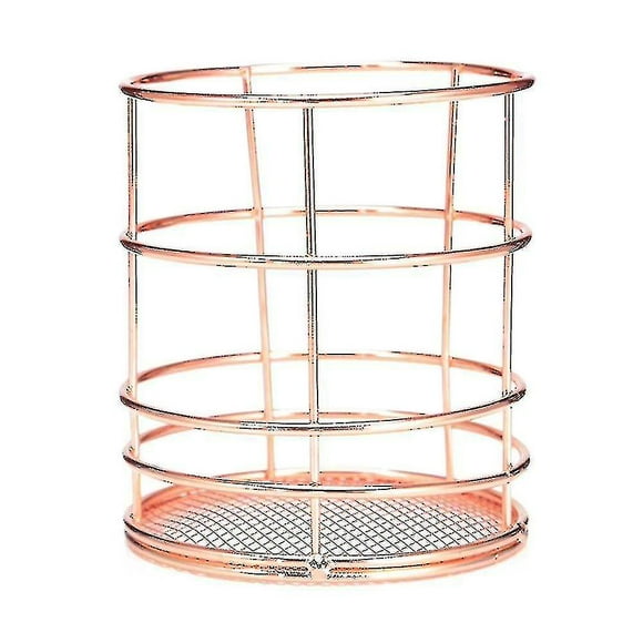 Portalápices de metal para escritorio, ideal para oficina, escuela y hogar.