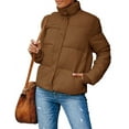thumbnail image 3 of Winter Fashion Women Casual Zipper Jacket Lightweight Puffer Coat, 3 of 5