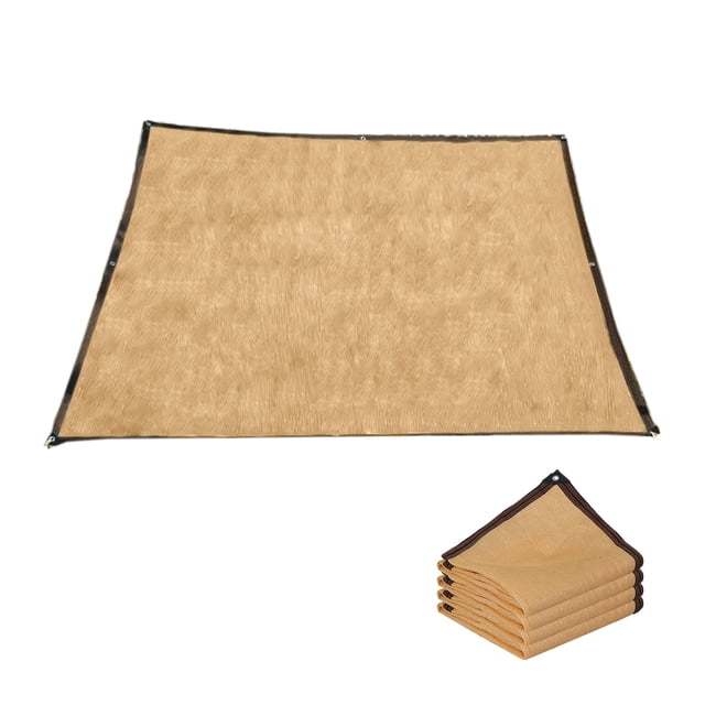Durable Polyester Rectangle Sun Protection Shade Sail for Patio Garden Swimming Pool Backyard Outdoor Use with Rope