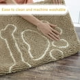thumbnail image 5 of DweIke Indoor Door Mat Entryway Rug Chenille Doormat Machine Washable Doormat for Dog Paws,30"x48",Camel, 5 of 6