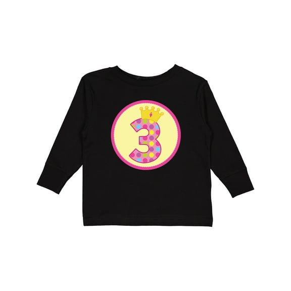 Inktastic Princess 3rd Birthday Girls Long Sleeve Toddler T-Shirt