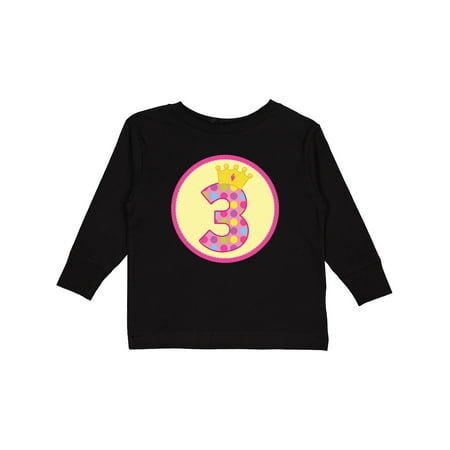 

Inktastic Princess 3rd Birthday Gift Toddler Toddler Girl Long Sleeve T-Shirt