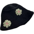 thumbnail image 5 of CoCopeaunts Women Bucket Hat Knitted Thick Fisherman Hat Winter Fashion Cute Outdoor Warm Handmade Hook Flower Ladies Bucket Cap, 5 of 8