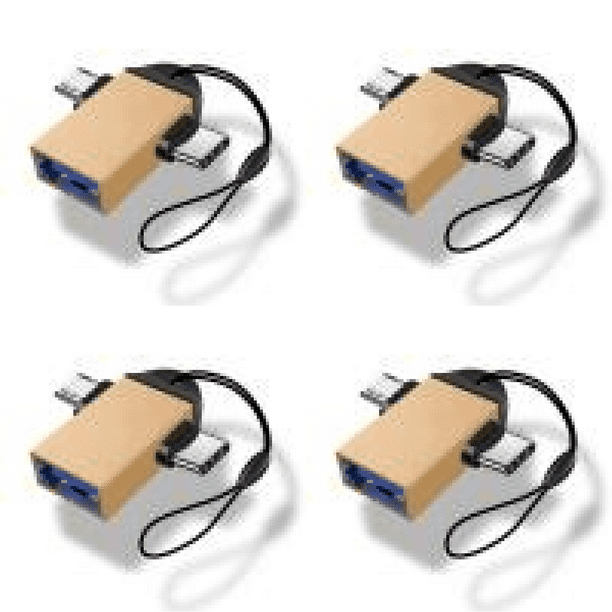 1 OTG 2 en Micro USB macho a USB3.0 hembra adaptador convertidor de cable dorado