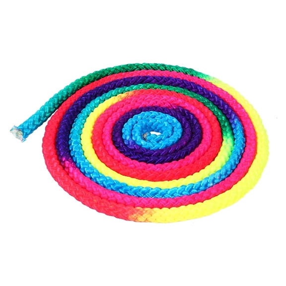 BESTSKY Rainbow Color Rhythmic Gymnastics Rope Exercise & Fitness Sports Training Rope Rhythmic Gymnastics Rope Competition Rope Solid Arts Training Rope Nylon Jumping Rope