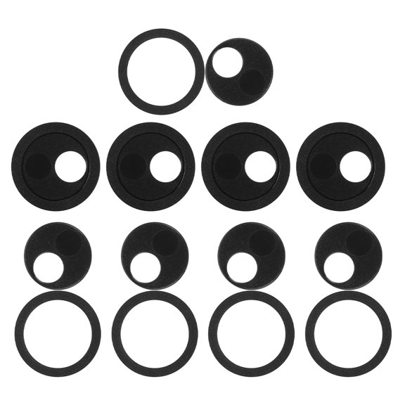 Tineasur Phone Camera Privacy Covers 9 Pieces Black ABS Laptop and Smartphone Webcam