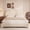 Beige, variant on Boucle Queen Size Bed Frame with Adjustable Headboard, Upholstered Cloud Platform Bed Frame with Wood Slats, Noise-Free Queen Bed, No Box Spring Required, Easy Assembly, Brown