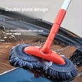 thumbnail image 3 of Soumake Long Handle Car Wash Brush Double Disc Design Detachable Reusable Windshield Window Microfiber Car Duster Dry Towel Cleaning Mop, 3 of 5
