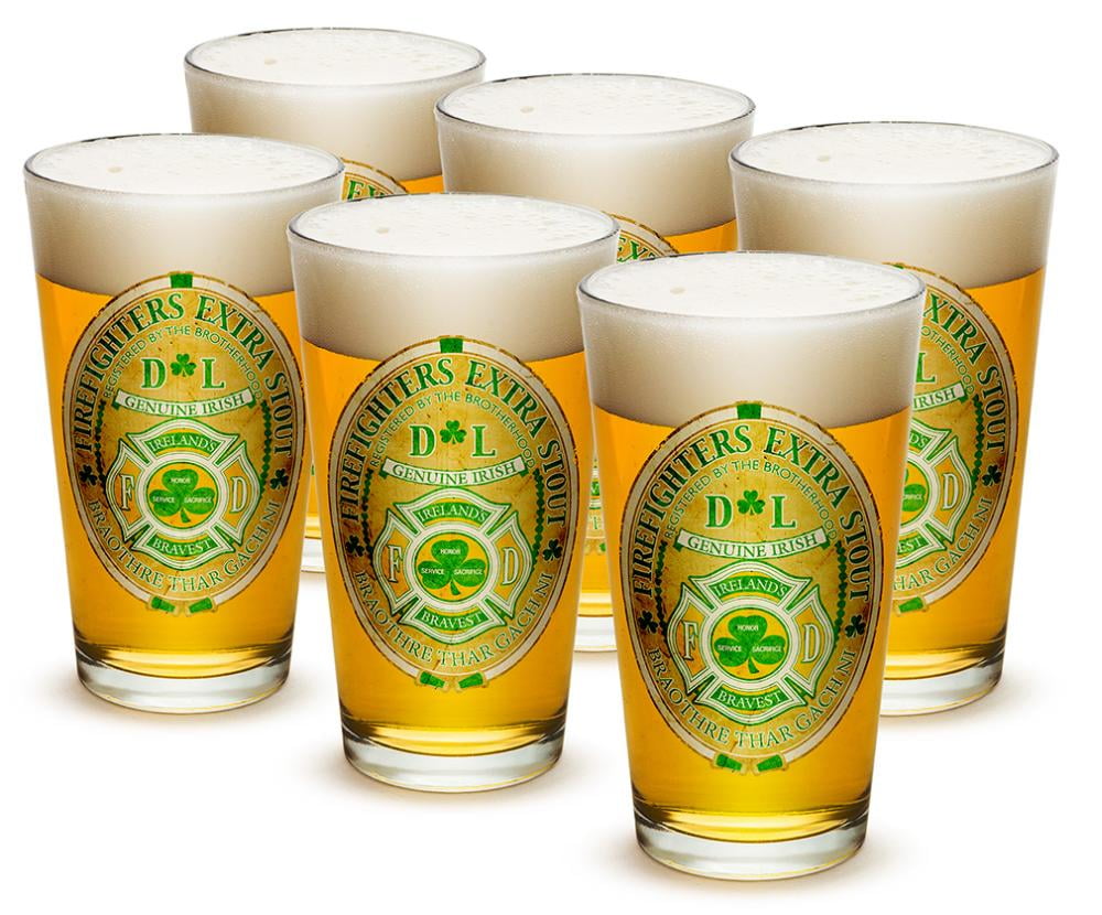 Fire 16 oz. Pint Glass Firefighter Irelands Bravest (Case of 12) by Erazor Bits