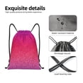thumbnail image 3 of Yiaed Light Purple Glitter Print Drawstring Bags Drawstring Backpack Bulk String Back Pack Gym Sport Bag-Small, 3 of 5