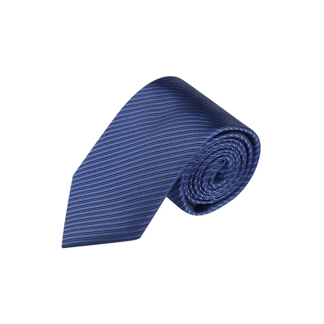 INSPIRE CHIC Men's Solid Color Narrow Stripes Necktie Graduation Suit Formal Ties Dark Blue