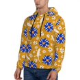 thumbnail image 2 of Hoodies for Men - White Gecko Lizard Blue Flower Long Sleeve Comfrt Men'S Fashion Hoodies & Sweatshirts, Sweatshirts for Men Hoodies Pullover Clothing Clothes with Pouch, 2 of 7