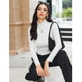 thumbnail image 3 of Oudiya Women Long Sleeve Turtleneck Fall Fashion Lightweight Shirts Base Layer Slim Fit Thermal Underwear Tops, S-XXL, 3 of 5