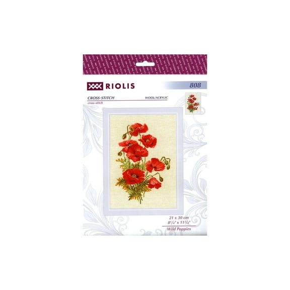 Riolis Cross Stitch Kit Wild Poppies