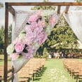 thumbnail image 4 of Décor de Panneau Mariage Route Ced Fleurs Fausses Roses Toile de Fond Douche, Rose Pâle, 4 of 7