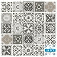 thumbnail image 2 of Mi Alma Gray Floral Peel & Stick Vinyl Backsplash Tiles 5x5, 24 pcs, 2 of 11