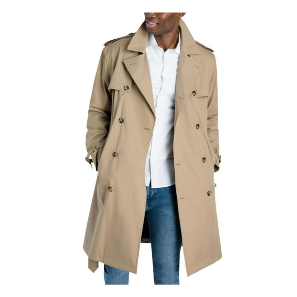 London Fog Mens Beige Double Ted, Cleaning Fur Coats London Fogging Up