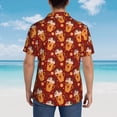 thumbnail image 5 of Cauagu Heart Christmas Hot Cocoa Print Hawaiian Shirt for Men,Casual Short Sleeve Button Down Shirts Summer Beach Men's Regular-Fit Short-Sleeve Print Shirt -3X-Large, 5 of 6