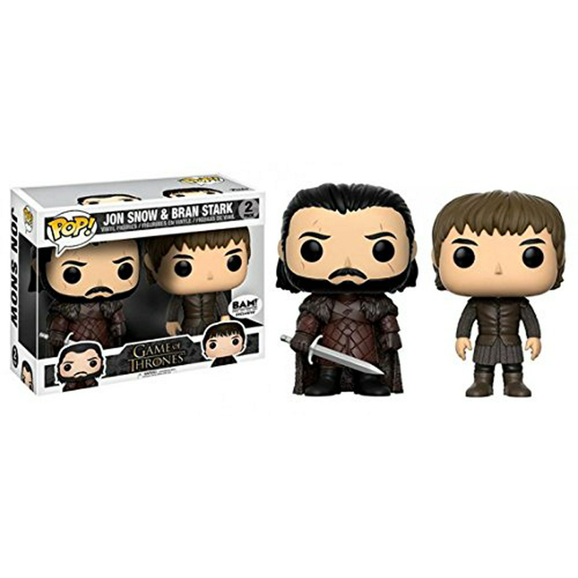 Funko Game of Thrones Pop Vinyl Jon Snow and Bran Stark 2 Pack Set BAM Exclusive Walmart