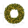 thumbnail image 2 of Best Choice Products 48in Artificial Pre-Lit Fir Christmas Wreath Decoration w/ 250 LED Lights, 714 Tips, Power Plug-In, 2 of 7
