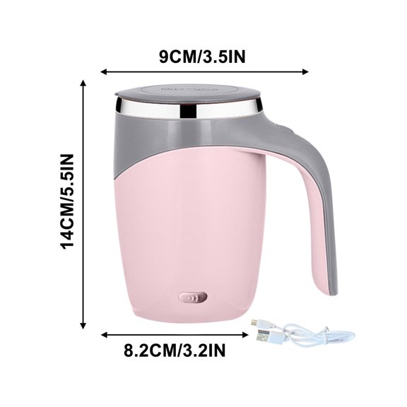 LanSuare Rechargeable Automatic Magnetic Self Coffee Mug,Rotating Home Office Travel Cup,To Stir Coffee, Chocolate, Milk, Protein,Cocoa, Great For Office, School, Gym