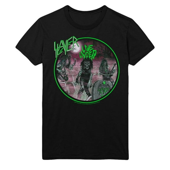 Slayer Neon Green Undead Unisex T-Shirt - Black - Small