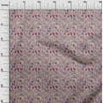 thumbnail image 3 of oneOone Polyester Spandex Gray Fabric Abstract Floral Sewing Material Print Fabric By The Yard 56 Inch Wide, 3 of 4