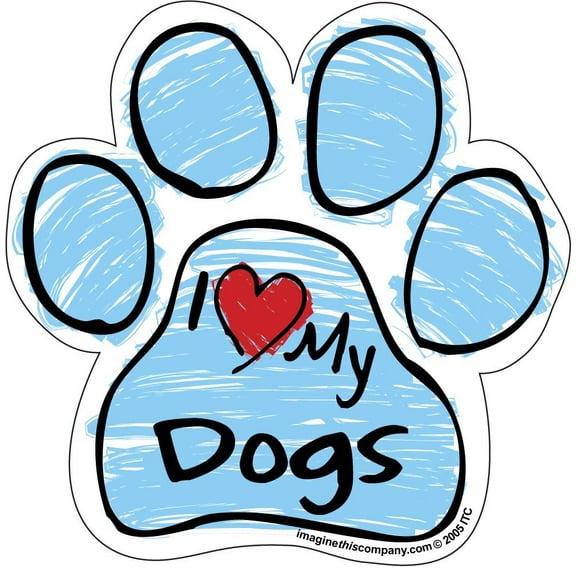 imagine this scribble paw magnet, dogs
