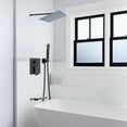 thumbnail image 6 of Anvazise Shower Panel Tower System with Handheld Rotary Sprayer Head, Changeable Flow Setting Brass Rough-in Valve 10 Inch Large Shower Head, Wall Mounted Shower Panels System (Black), 6 of 13