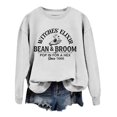 thumbnail image 4 of Venzia Women Halloween Crewneck Sweatshirt, Black Long Sleeve Pullover Top, Casual Fall Graphic Sweatshirt, 4 of 4