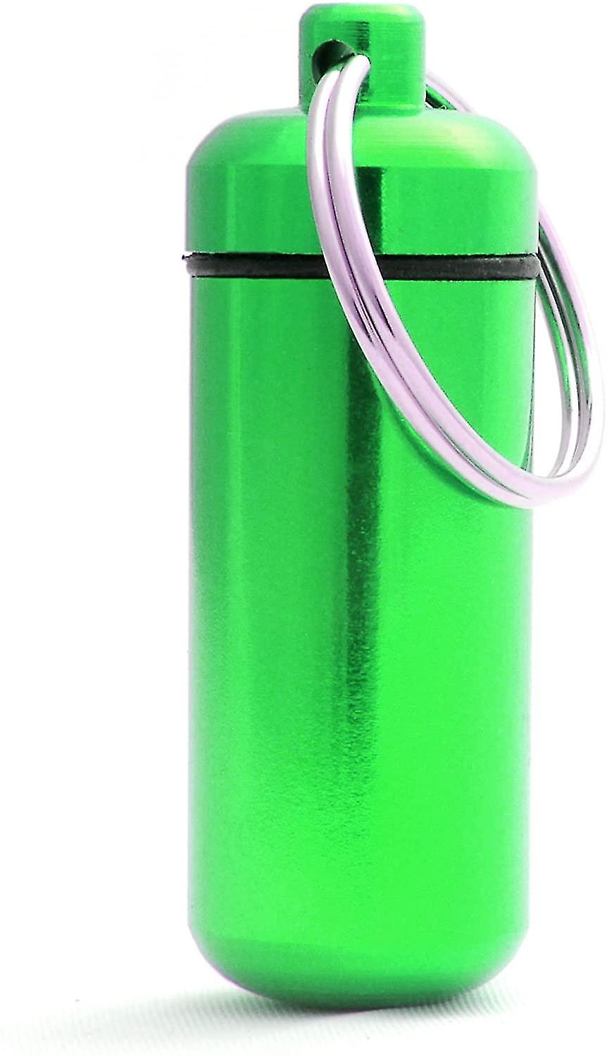 Étui à Pilules Hermétique Porte-Clés En Acier Inoxydable - Conteneur Survie Étanche EDC (L)
