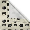 thumbnail image 5 of Ambesonne Cat Grommet Curtain, Black Kitties Saying Hi, 50" x 84", Ivory Black Ruby, 5 of 6