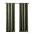 thumbnail image 5 of Sleep Zone Solid Herringbone Blackout Curtains Pack of 2, Drapes for Living Room, 42" x 95" Dark Green, 5 of 8
