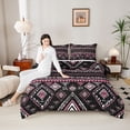 thumbnail image 4 of Castle Fairy Minimalist Aztec Full Size Comforter Sets,Bohemian Tribal Bedding Sets, 4 of 8