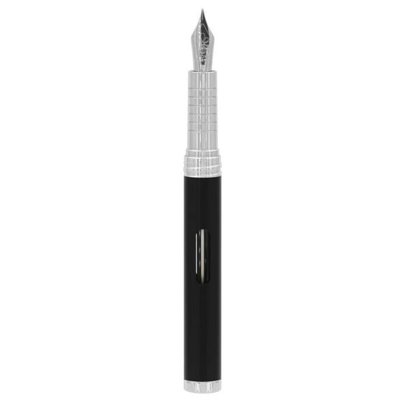 Diplomat D40501025 Nexus Black/Chrome Fountain Pen, Medium